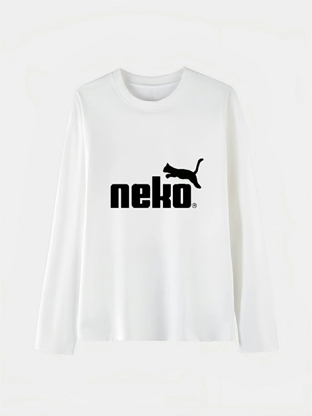 Rakuten - 「neko」Tシャツ 100%コットン ドラゴンクエスト おもしろTシャツ おもしろグッズ ドラゴンクエスト メンズ レディース 面白いパンダグラフィックTシャツ 長袖 洗濯機可 ホワイト ネタ パロディ ふざけtシャツ ギャグtシャツ メール便