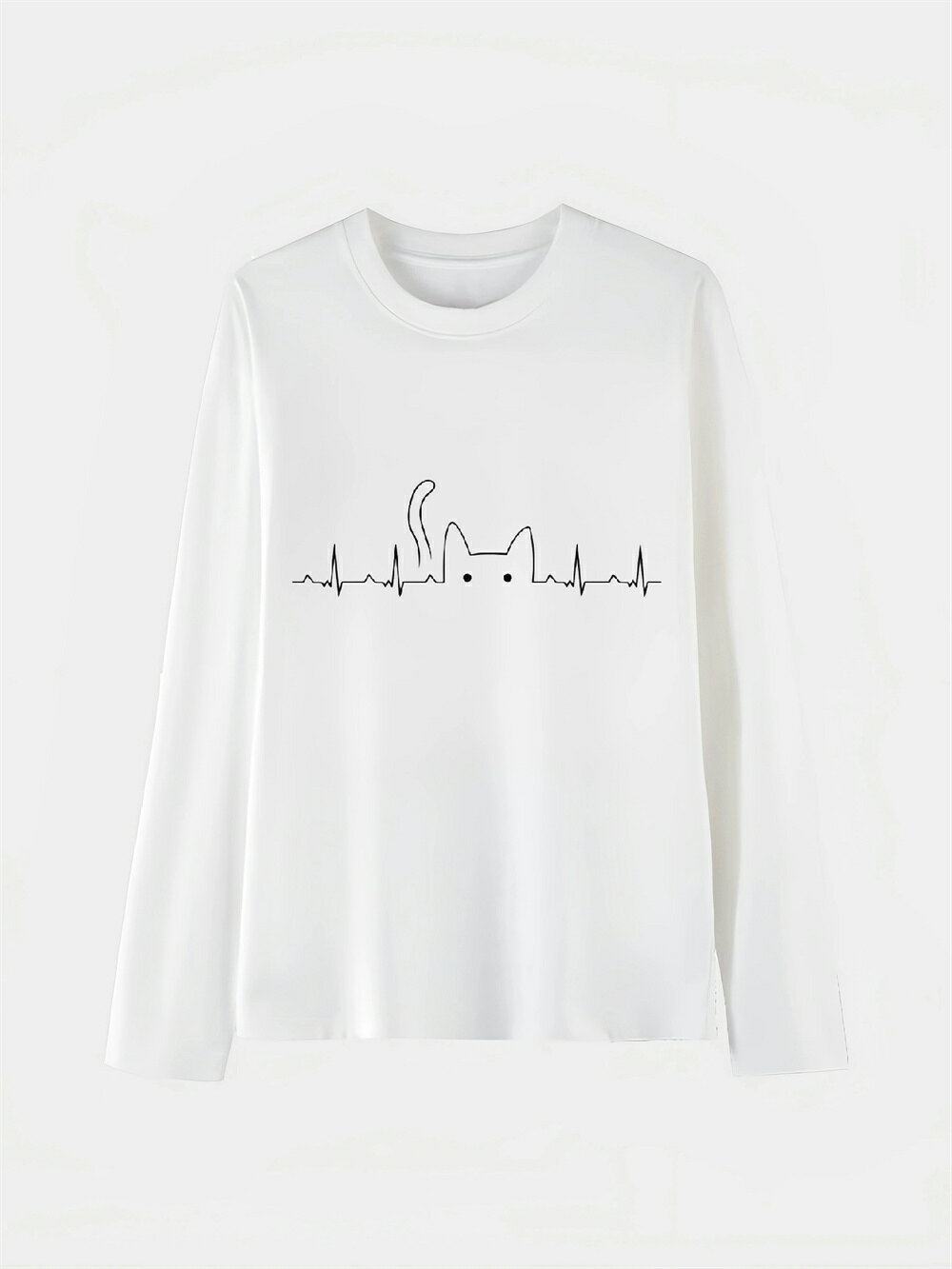 乐天商城 - 「心音猫」 Tシャツ 100%コットン ドラゴンクエスト ネタ パロディ ふざけtシャツ ギャグtシャツ おもしろTシャツ おもしろグッズ ドラゴンクエスト メンズ レディース 面白いパンダグラフィックTシャツ 長袖 洗濯機可 メール便