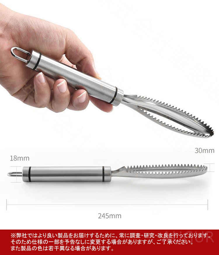 うろこ取り 魚の鱗とり 鱗取り ステンレス 業務用 家庭用 キッチンツール ホーム用 事務用 お店用 便利グッズ調理器具鱗トルうろことり 魚 飛び散らない 調理器具 洗える kaseishop-10023896 華盛通商 サンプル画像2