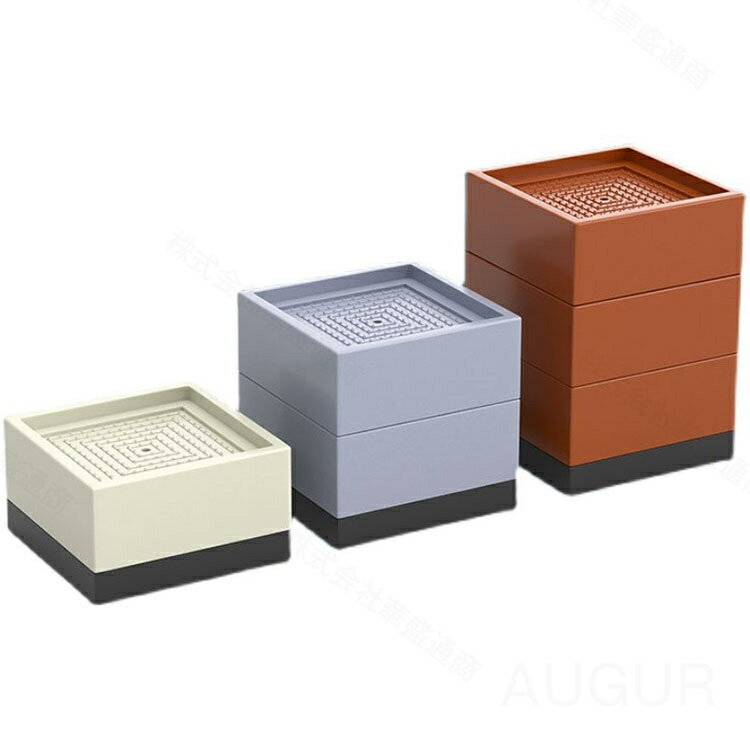 洗濯機用防振かさ上げ台 底上げ 防音・防振 洗濯機・冷蔵庫用置き台 高さ調整 振動吸収 騒音緩和 床に傷防止 耐荷重約300kg 1セット4個入り