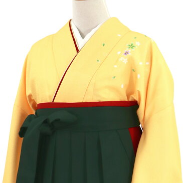 【レンタル】 袴 卒業式 袴セット レンタル 先生 教員 女性 レディース 大学 小学生 フルセット 袴レンタル 卒業袴 卒業式袴 トータル 女 女の子 ジュニア 大学生 二尺袖 着物 はかま 和装 S M L LL 黄色 深緑袴 r10821923★配送料無料★