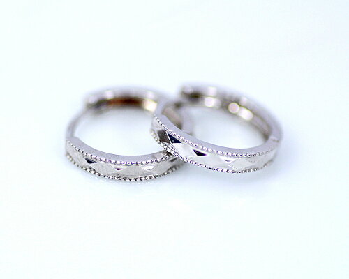 Rakuten - K18WG クロッシング ピアス