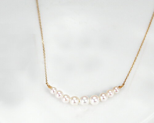 Cubic Zirconia - あこや真珠ネックレス K18 Pearl Necklace