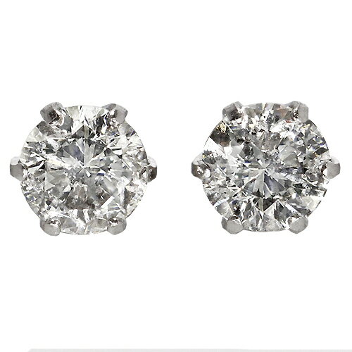 1.5ct 1粒 ダイヤモンド プラチナ ピアス 天然ダイヤ スタッド 鑑別書