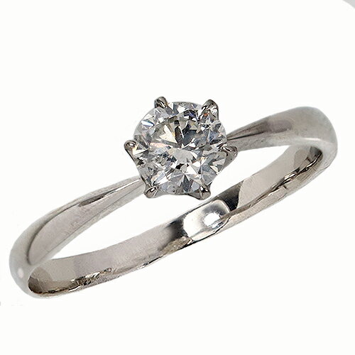 ブランド婚約指輪（エンゲージリング） 0.5ct プラチナ ダイヤモンド 6爪 リング (Iクラス) 鑑別書 エンゲージリング 婚約指輪 ダイヤ 指輪 天然ダイヤ 結婚 婚約 女性用 レディース ブライダルジュエリー ファッション