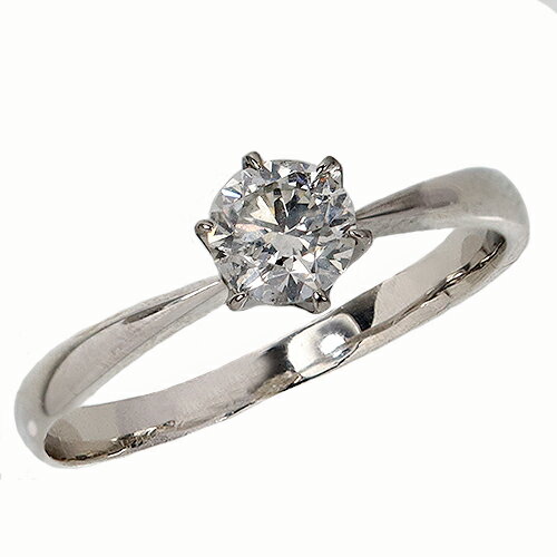 Rakuten - 0.5ct プラチナ ダイヤモンド 6爪 リング (Iクラス) 鑑別書 エンゲージリング 婚約指輪 ダイヤ 指輪 天然ダイヤ 結婚 婚約 女性用 レディース ブライダルジュエリー ファッション