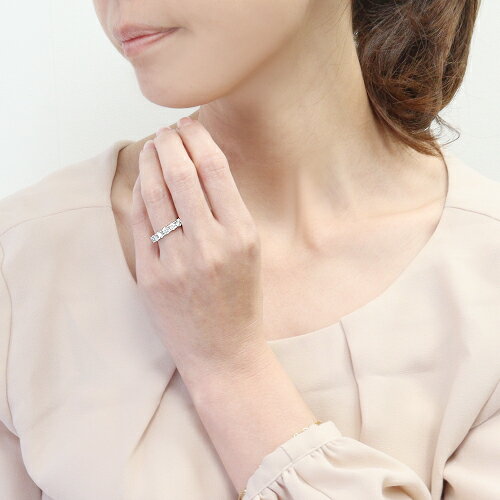 2.3ct プラチナ ダイヤモンド エタニティ リング　(Iクラス) 鑑別書 ダイヤ 指輪 天然ダイヤ 女性用 レディース ファッション