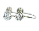Pt900 0.5ct ダイヤ 一粒イヤリング