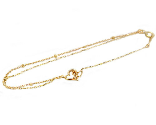 Diamond - K18 YG/WG/PG 0.01ct ダイヤ オープンハート ブレスレット