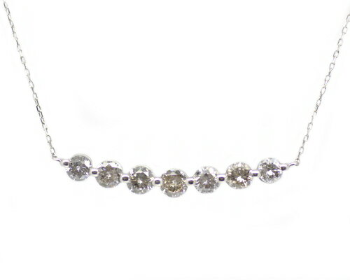 Rakuten - Pt900 計1.0ct ダイヤ 7ストーン ペンダント