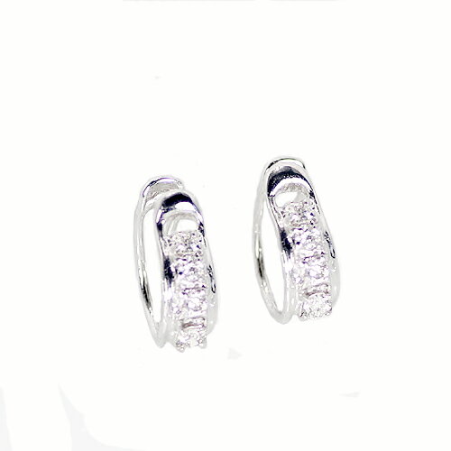 0.1ct ダイヤモンド シルバー イヤリング クリップ