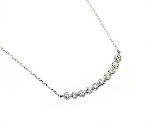 【楽天市場】0.2ct ダイヤ シルバー ライン ネックレス ダイヤモンド 天然 Siler 10ストーン：KASHIMA
