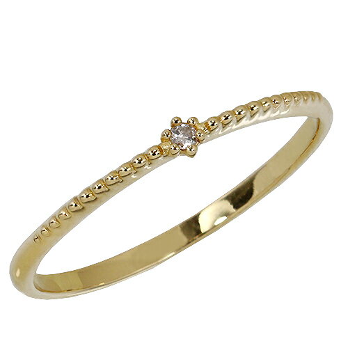 0.01ctダイヤ天然リングK10...