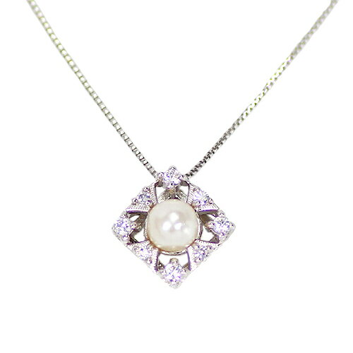 Pearl - K10/WG/PG　パール・ダイヤモンドペンダント