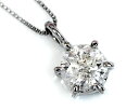 【10％OFFクーポン！5/2～5/6まで】1.2ct プラチナ ダイヤモンド 6爪 ペンダント (Hカラー・I1クラス・GOODカット) 鑑定書 ネックレス ダイヤ 天然ダイヤ 女性用 レディース ファッション