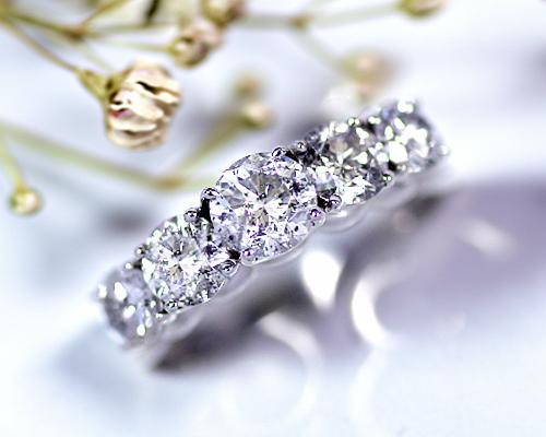 其它 - Pt 合計1.5ct ダイヤモンド 一文字 リング 鑑別書
