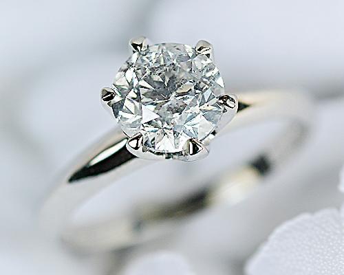 【期間限定！6,000円OFFクーポン！】1.5ct プラチナ ダイヤモンド 6爪 リング　(Hカラー・I1クラス・Fairカット)　鑑定書 エンゲージリング 婚約指輪 ダイヤ 指輪 天然ダイヤ 結婚 婚約 女性用 レディース ブライダルジュエリー ファッション