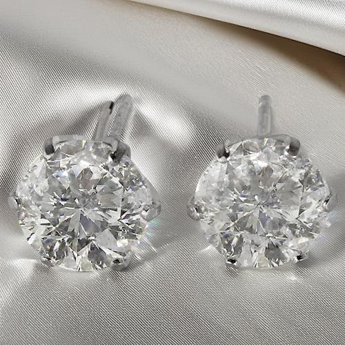 2.0ct 1粒 ダイヤモンド プラチナ ピアス 天然ダイヤ スタッド 鑑別書