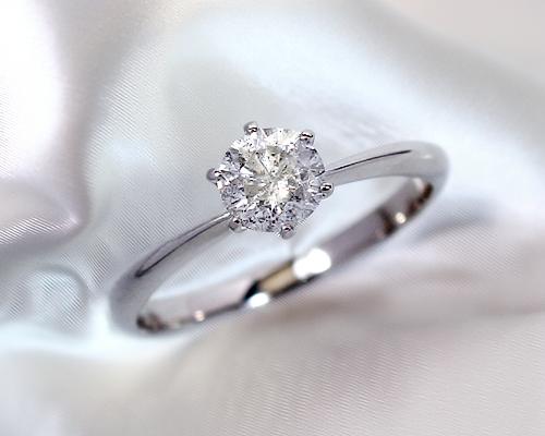 Rakuten - 0.8ct プラチナ ダイヤモンド 6爪 リング　(Hカラー・I1クラス)　鑑定書 エンゲージリング 婚約指輪 ダイヤ 指輪 天然ダイヤ 結婚 婚約 女性用 レディース ブライダルジュエリー ファッション