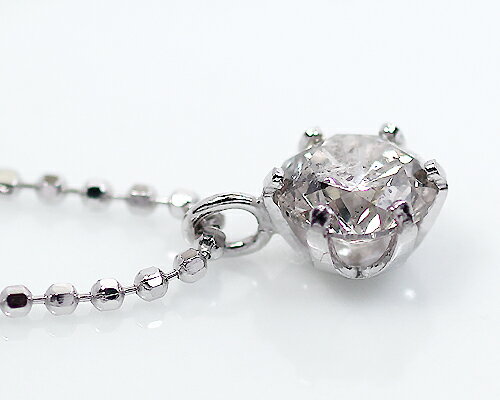 Pt900台　0.4ct　ダイヤモンドペンダント　（シルバーカットボールチェーン）