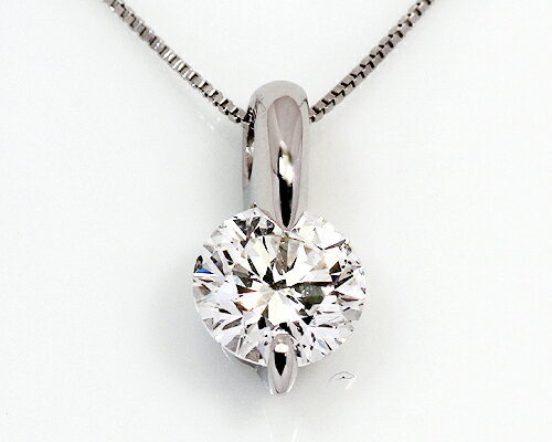 Mabe Pearls - 0.7ct プラチナ ダイヤモンド 2爪 ペンダント　(Hカラー・I1クラス・FAIRカット)　鑑定書 ネックレス ダイヤ 天然ダイヤ 女性用 レディース ファッション