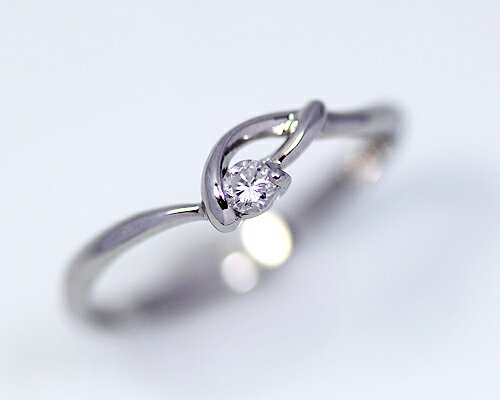 K10/WG 0.07ct ダイヤモンドリング