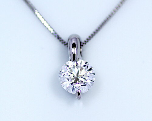 Rakuten - 【期間限定！20％OFFクーポン】0.5ct SIクラス プラチナ ダイヤモンド 2爪 ペンダント 鑑定書 ネックレス ダイヤ 天然ダイヤ 女性用 レディース ファッション