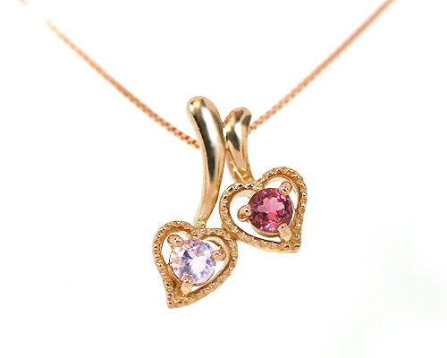 Garnet - K18PG ピンクトルマリン ロードライトガーネット ペンダント