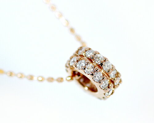 Rakuten - K18PG　0.25ct　ダイヤモンドフルエタニティペンダント