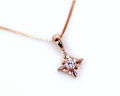 Rakuten - K10PG　0.03ct　ダイヤモンドペンダント