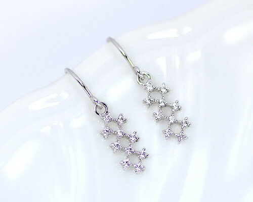 Rakuten - K10 WG ダイヤモンド ピアス