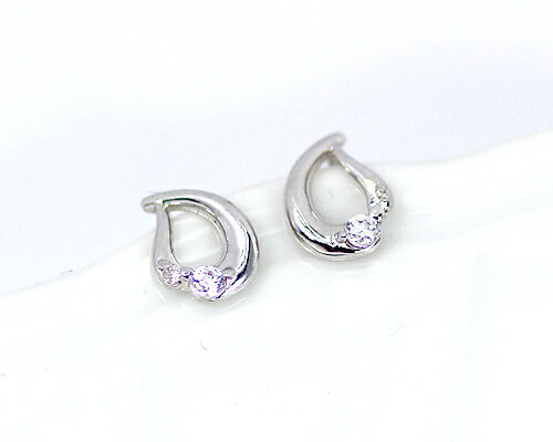 White Gold - K10 WG 0.06ct ダイヤモンド ピアス