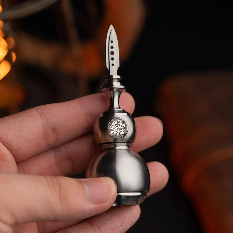 【送料無料】ひょうたん型ハンドスピナー メタル指スピナー メカニカル段落プッシュ ステンレススチール感覚おもちゃ 大人向け携帯型ストレス解消玩具