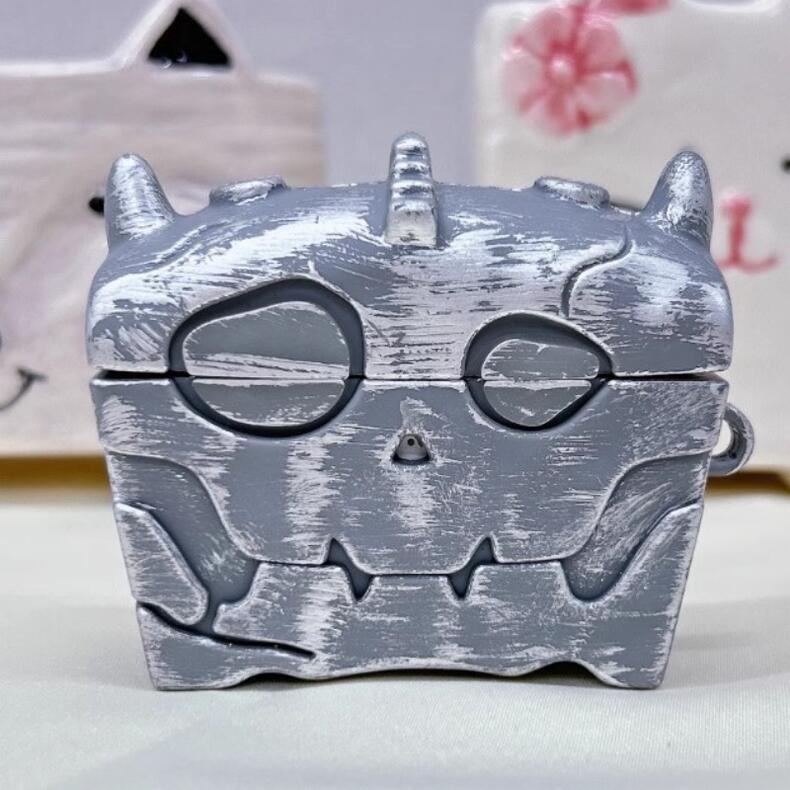 【送料無料】灰色の髑髏の宝箱形ゼルダの伝説AirPods用保護カバー 6サイズ ゲームAirPodsケース イヤホン保護ケース 面白いAirPodsカバー ワイ...