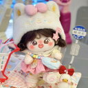【20cm】着せ替えぬいぐるみ服 着せ替え人形 綿人形 ぬいぐるみ ぬい服 ぬいぐるみ服 人形服 猫Milkセット 猫耳帽子付き スカート ワンピース 乙女っぽい ふわふわ プリンセス アイドル ドール付きない