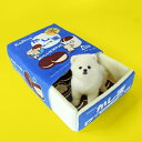 【送料無料】青いかしまビスケットBoxペットハウス ペット用小屋 犬小屋 猫小屋 ペットケージ ペットベッド 引き出し型 クッキー柄ケース 快適 立体的 面白い Kashima