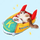 【送料無料】宇宙船ペット小屋 ロケットペットハウス ペット用小屋 犬小屋 猫小屋 ペットケージ ペットベッド 快適 立体的 面白い クレヨンしんちゃんペット小屋...