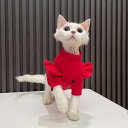 【送料無料】猫服 猫ウェア ペット服 ネコ フリル猫プリンセスワンピース スフィンクス デボンレックス 姫スカート プリンセススタイル ドレス 柔らかい 弾力性...