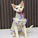 【送料無料】猫服 猫ウェア ペット服 ネコ 夢の蝶柄猫チャイナドレス 蝶模様 スフィンクス デボンレックス 姫スカート プリンセススタイル ドレス ワンピース ...