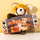【送料無料】Nintendo Switch OLEDケースセット かわいいレッサーパンダSwitchケース Switchカバー アニメ レッサーパンダジョイスティックケース 収納バッグ ベースケース スタンド かわいい Switch本体つきません