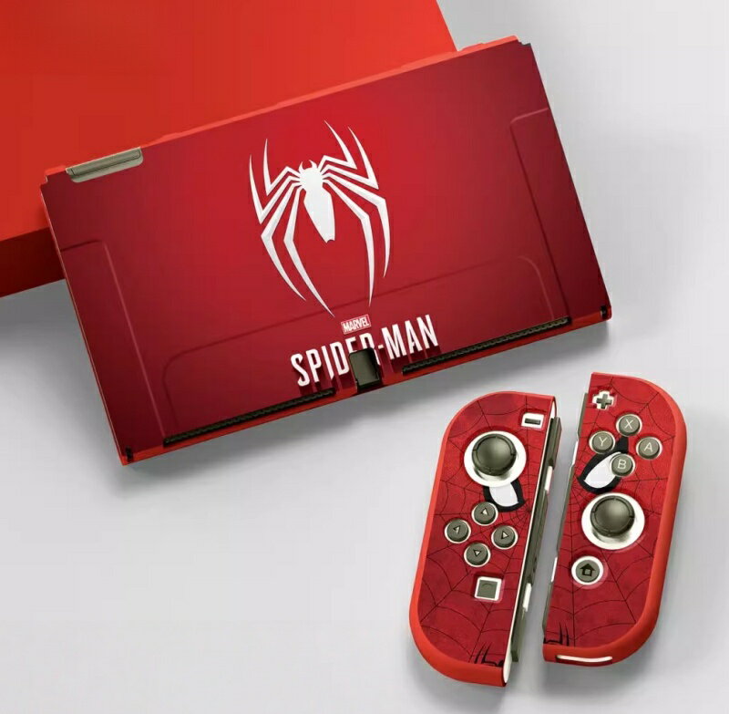 【送料無料】Nintendo Switch コラボ商品 Switchカバー スパイダーマン マーベル OLED NS アクセサリー 分体式設計 かわいい プレゼント 全面保護 指紋防止 衝撃吸収 擦り傷防止 中国正規輸入品 Switch本体つきません