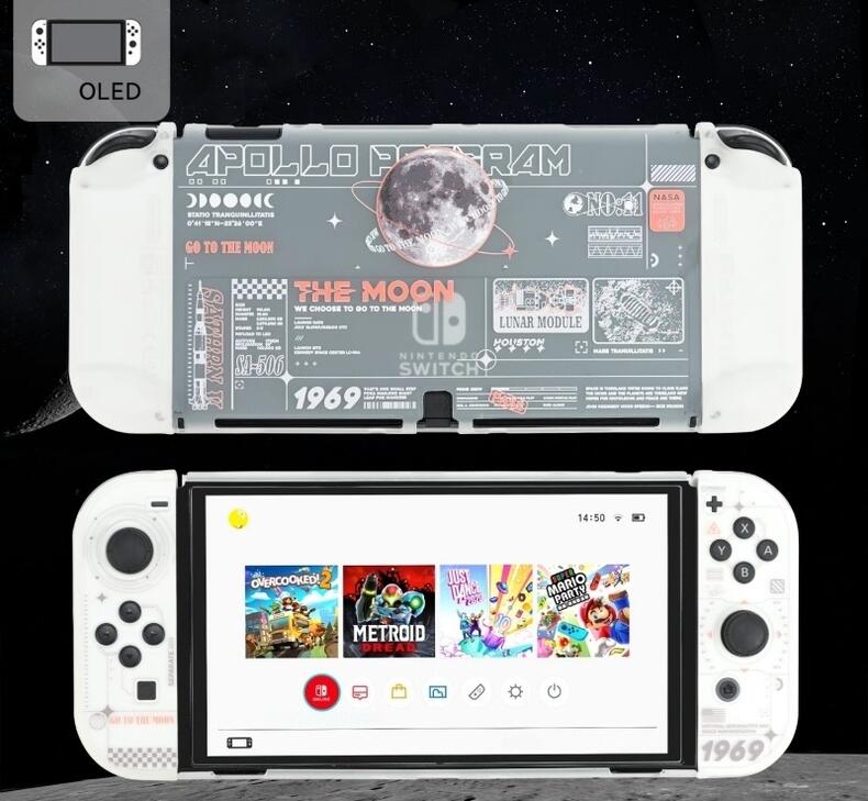 【送料無料】Nintendo Switch Switchカバー 月面着陸 OLED アクセサリー 分体式設計 プレゼント 全面保護 指紋防止 衝撃吸収 擦り傷防止 耐久性 着脱簡単 取り外し可能 カッコいい おしゃれ 人気 中国正規輸入品 Switch本体つきません