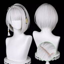 コスプレ アンビー・デマラ あんびー Anby ゼンレスゾーンゼロ ゼンゼロ zzz Zenless Zone Zero 邪兎屋 コスプレウィグ ウィッグ かつら ウィッグネット付き 銀色の三つ編みボブヘア