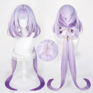 コスプレ キャストリス きゃすとりす Castorice 崩壊:スターレイル 崩スタ スターレイル オンパロス 黄金裔 コスプレウィグ ウィッグ かつら ウィッグネット付き 紫のおさげロングヘア