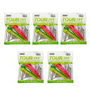 【5パックセット】TOUR TEE PRO NEONS ツアーティー プロ ネオン 80mm 4本入り T-489 USGAR&Aルール適合 2024年 カラフ...