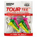 TOUR TEE MINI NEONS ツアーティー ミニ ネオン T-491 46mm 6本入り USGAR&Aルール適合 2024年 カラフル 蛍光色/クリ...