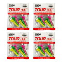 【4パックセット】TOUR TEE MINI NEONS ツアーティー ミニ ネオン T-491 46mm 6本入り USGAR&Aルール適合 2024年 カラ...