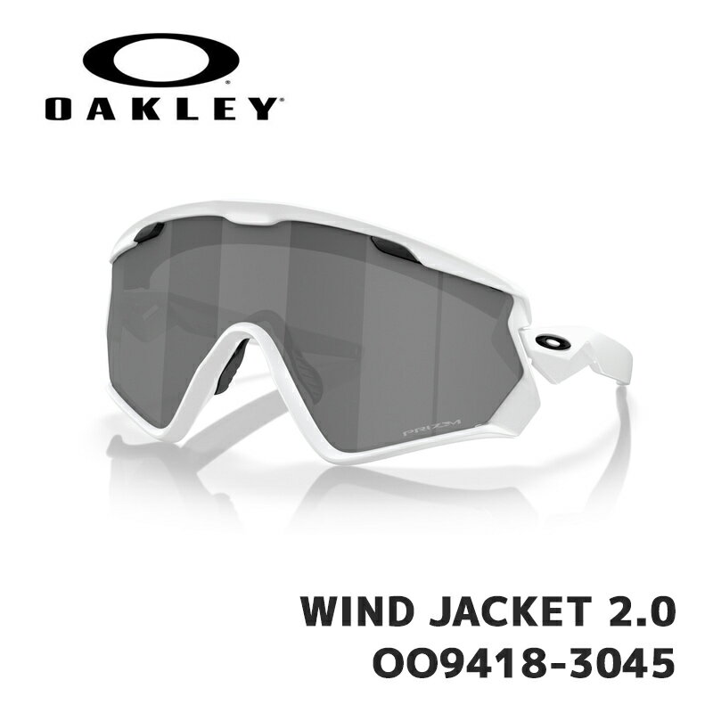 I[N[ TOX OAKLEY WIND JACKET 2.0 OO9418-3045 Matte White / Prizm Black jo[TtBbg EBhWPbg2.0 [{Ki]