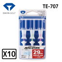 【10パックセット】ダイヤゴルフ エアロスパークティーレギュラー 3本入 TE-707DAIYA GOLF AERO SOARK 全長69mm クリア 首振り機...
