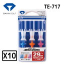 【10パックセット】ダイヤゴルフ エアロスパークティーレギュラー 3本入 TE-717DAIYA GOLF AERO SOARK 全長69mm ブルー オレンジ...